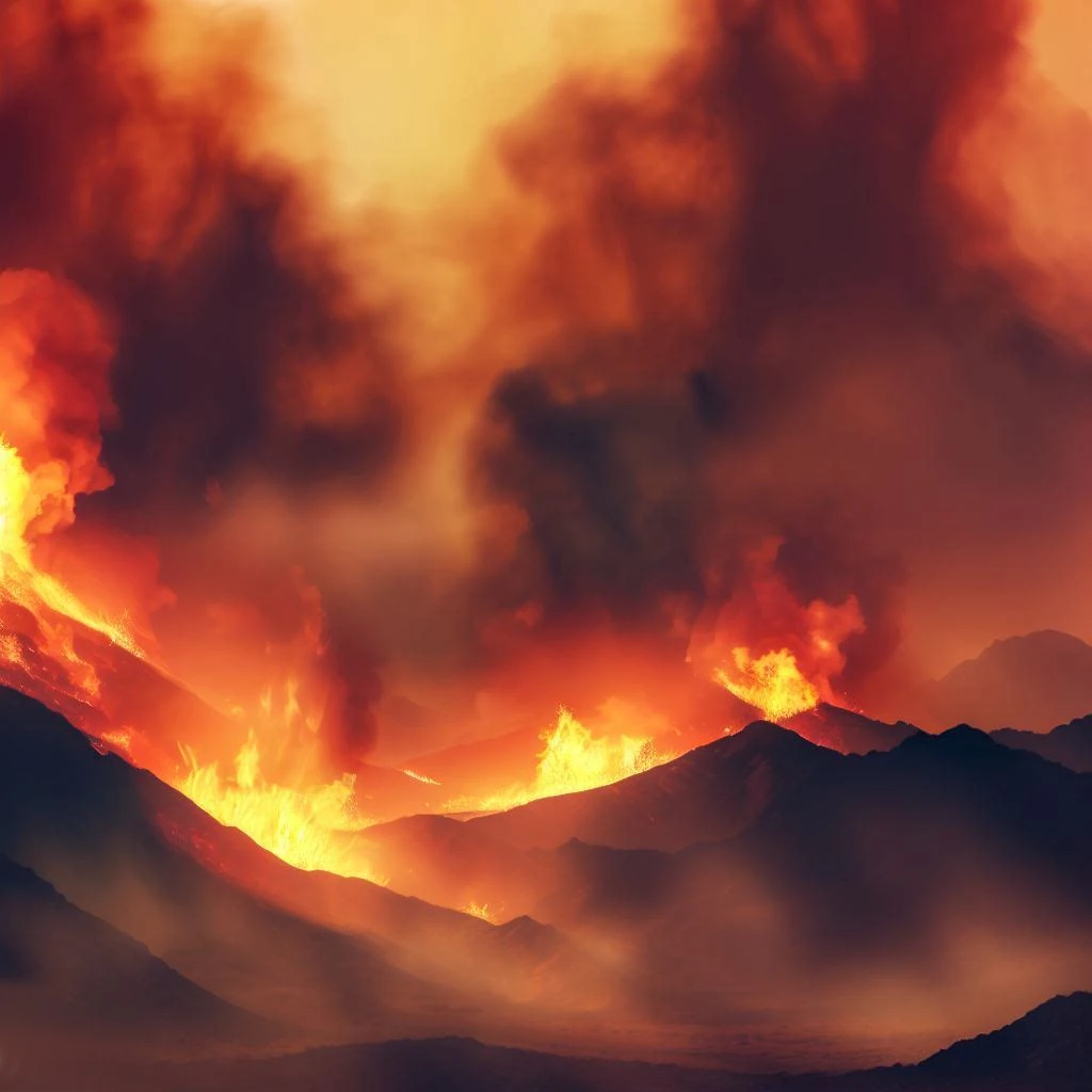 Image of the Arizona burning in wildfire.