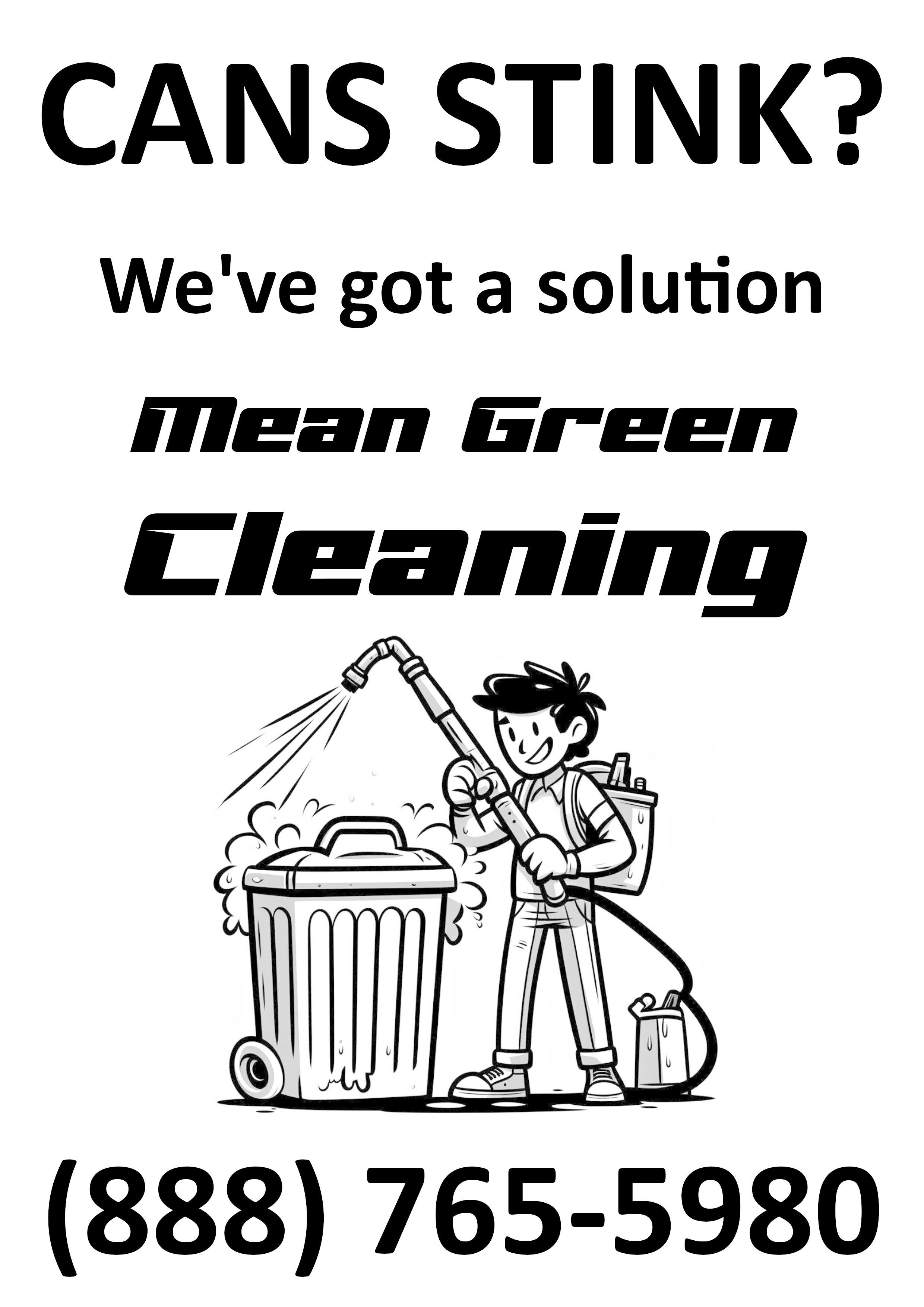 Mean Green Cleaning Trash Can Cleaning – Name Your Price Special